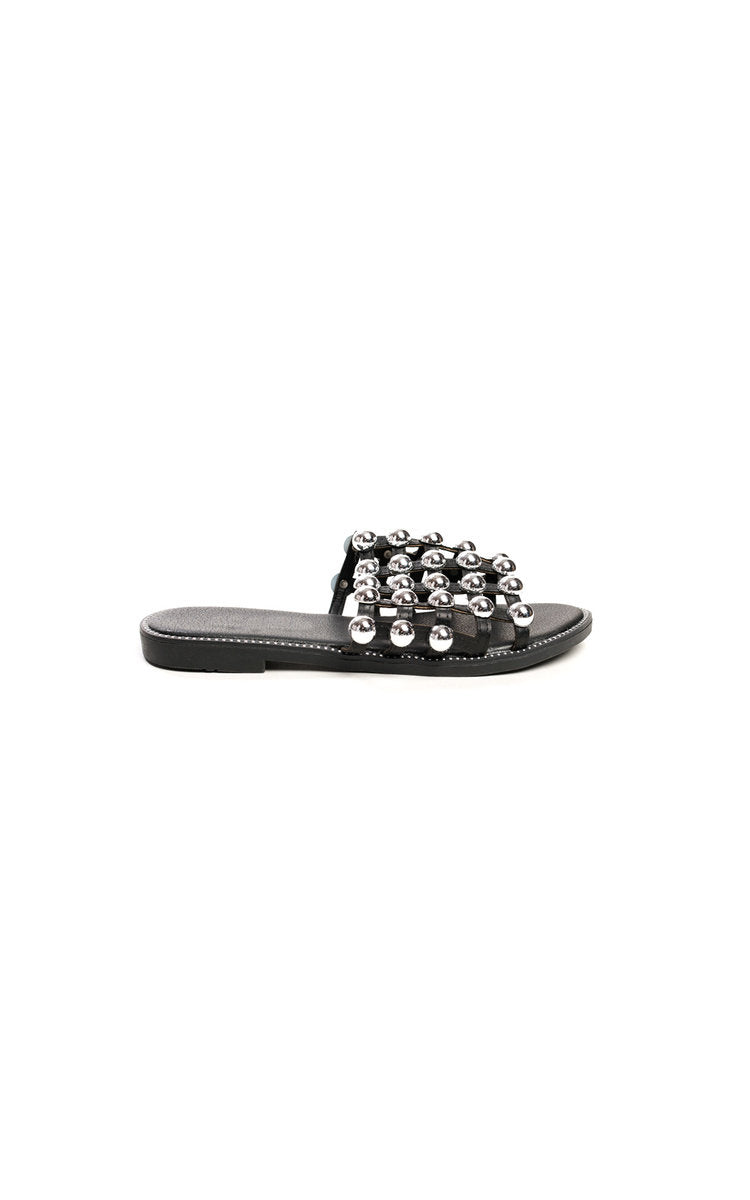 Studded Caged Open Toe Sandals