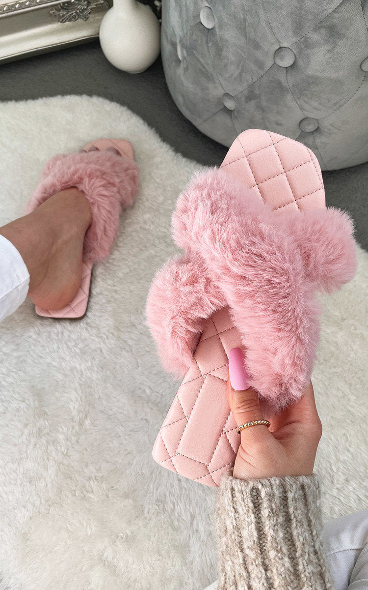 Faux Fur Sandals