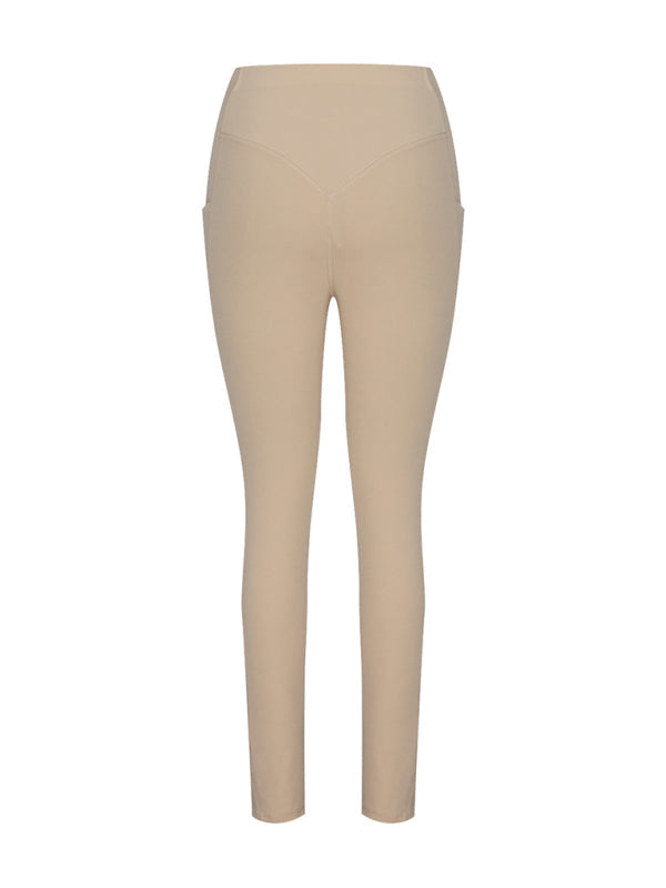 New Women's High Waist Hip Pocket Yoga Pants