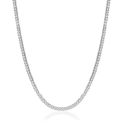 4mm Tennis Necklace - Silver