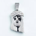 XL Jesus Pendant - White Gold