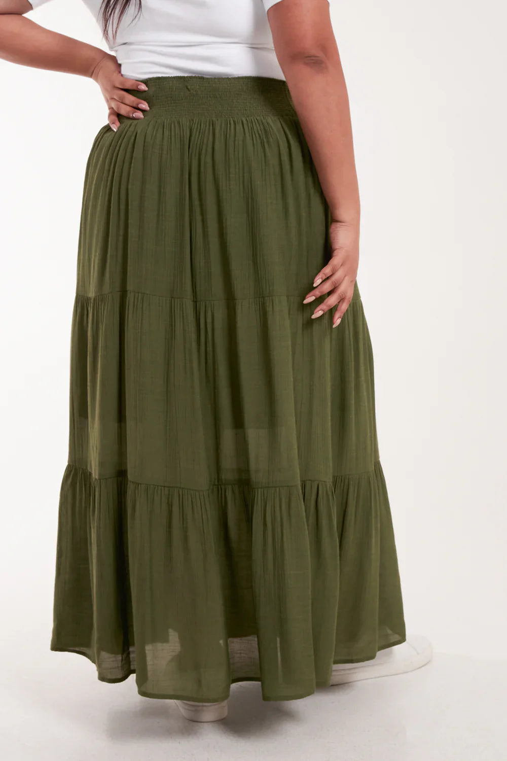 Curve Ladder Trim Maxi Skirt | Plus Size 18–20 & 22–24 | Summer Skirt