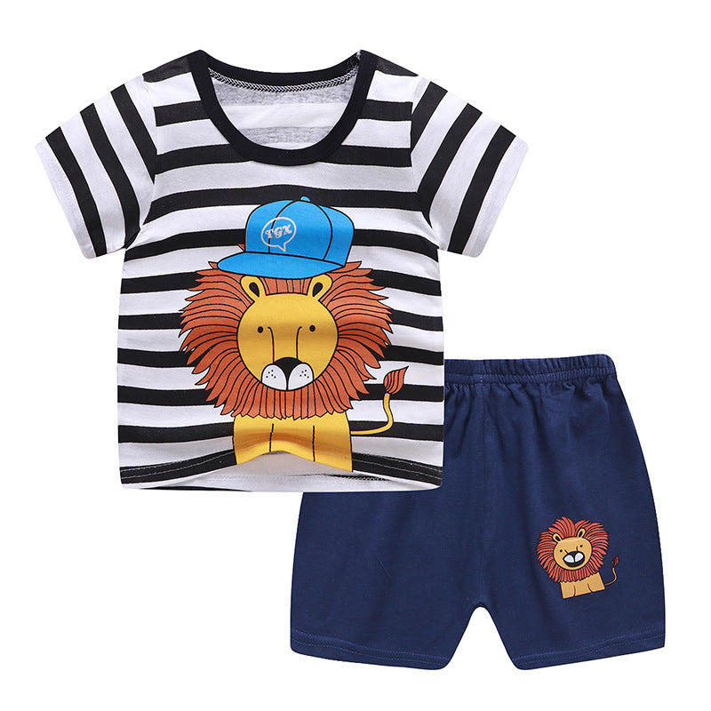 Kids’ Unisex Two-pieces Summer Suit, Summer T-shirt and Shorts