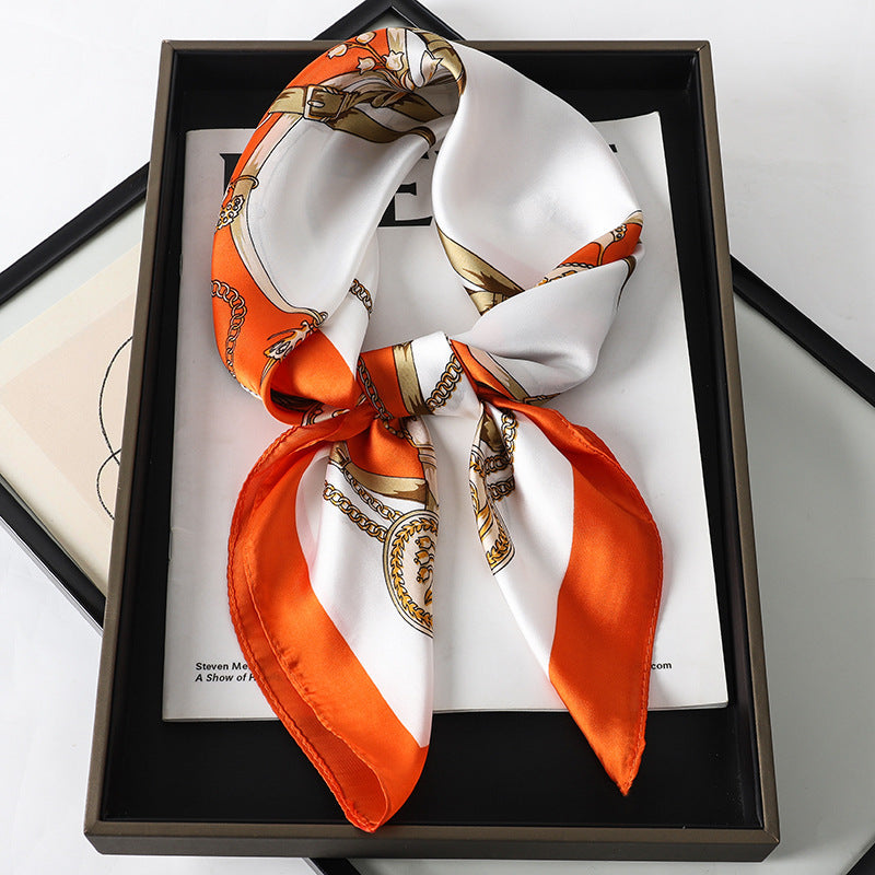 Korean Style Artificial Silk Scarf