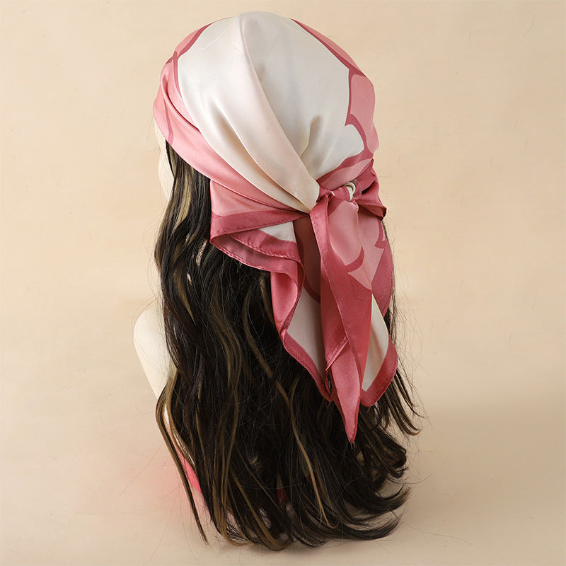 Korean Style Artificial Silk Scarf