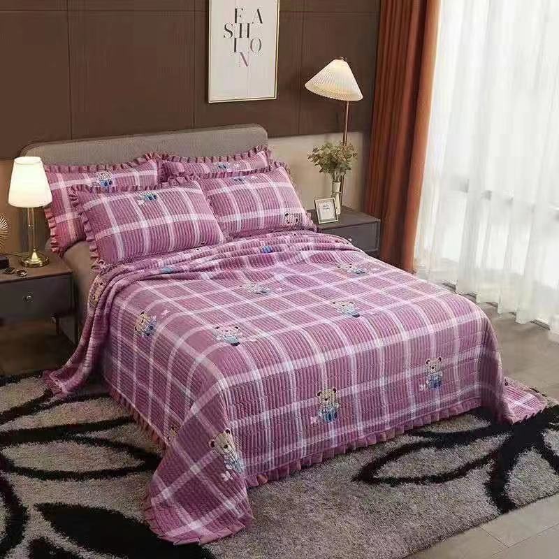 Korean Style Crystal Velvet Quilted Sheets