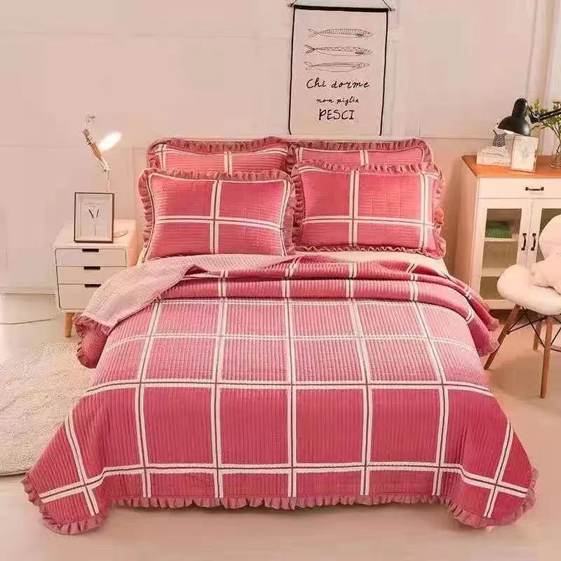 Korean Style Crystal Velvet Quilted Sheets