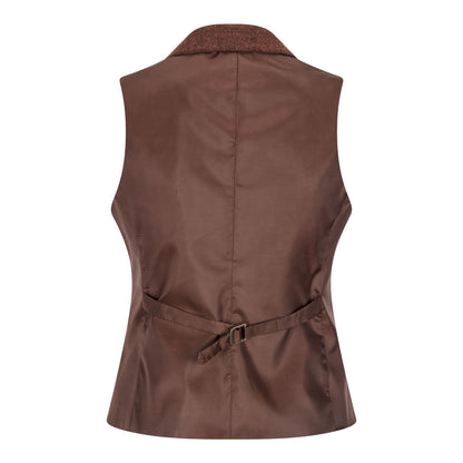 TruClothing Women's Tweed Suit – Blazer, Waistcoat & Trousers | Rust Brown