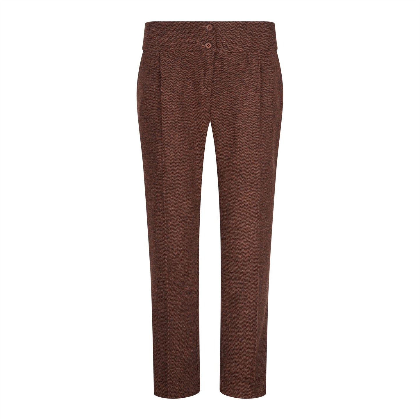 TruClothing Women's Tweed Suit – Blazer, Waistcoat & Trousers | Rust Brown