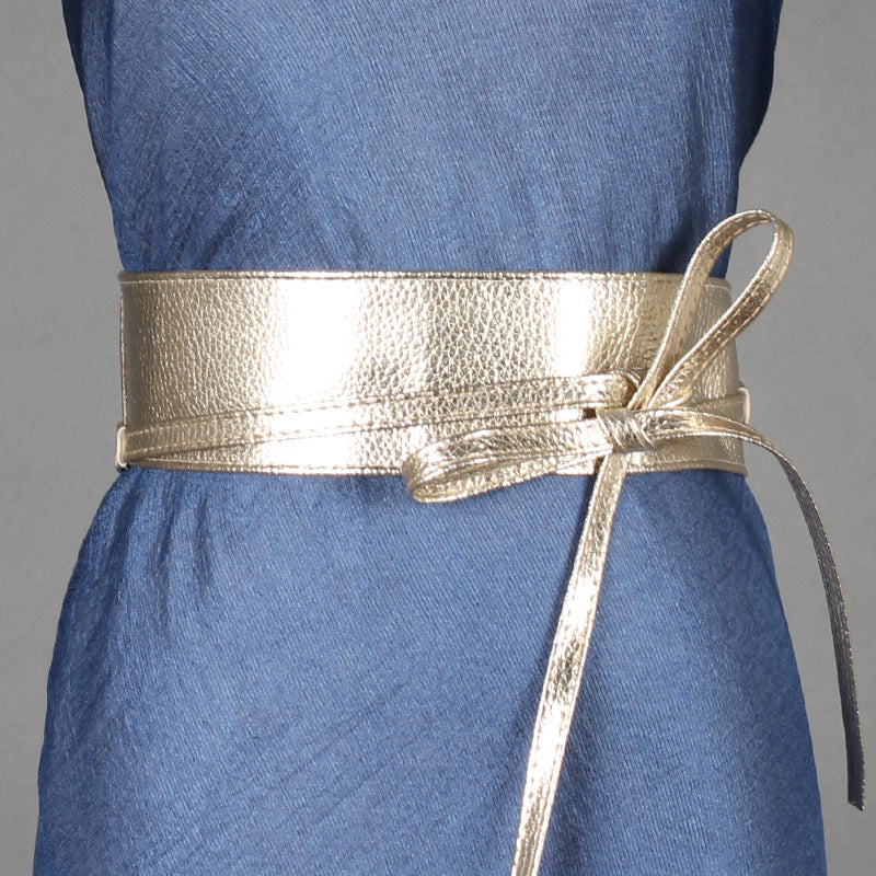 Ladies Wide Ribbon Bow Dress Belt