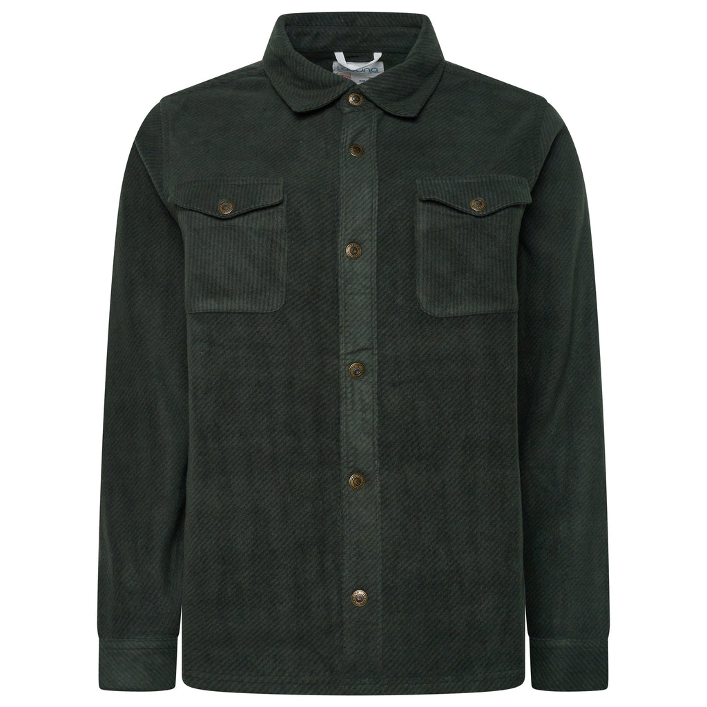 Laguna Mens Overshirt Jacket Brushed Warm Button Up Casual Shacket Coat - QHA UK