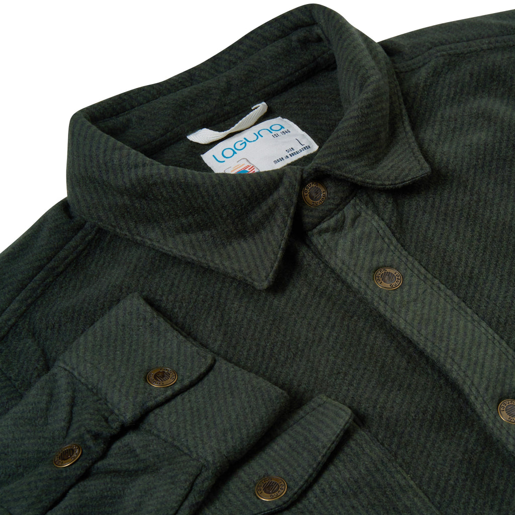 Laguna Mens Overshirt Jacket Brushed Warm Button Up Casual Shacket Coat - QHA UK