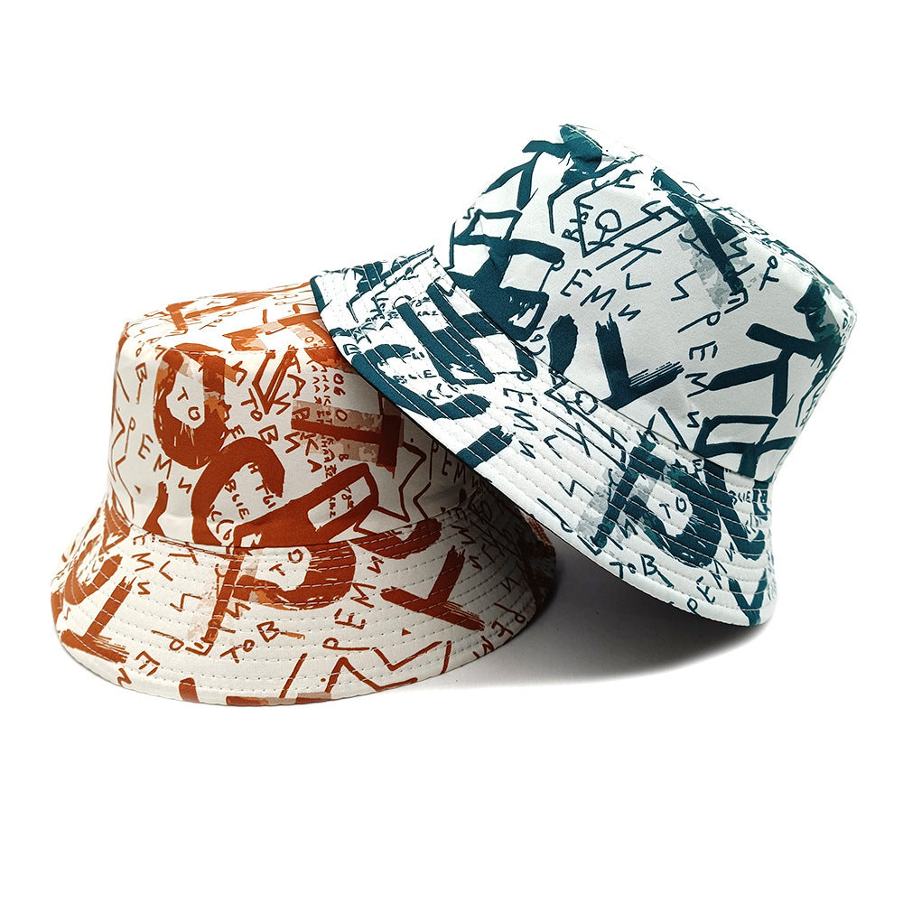 Letter Graffiti Fisherman Sun Hat