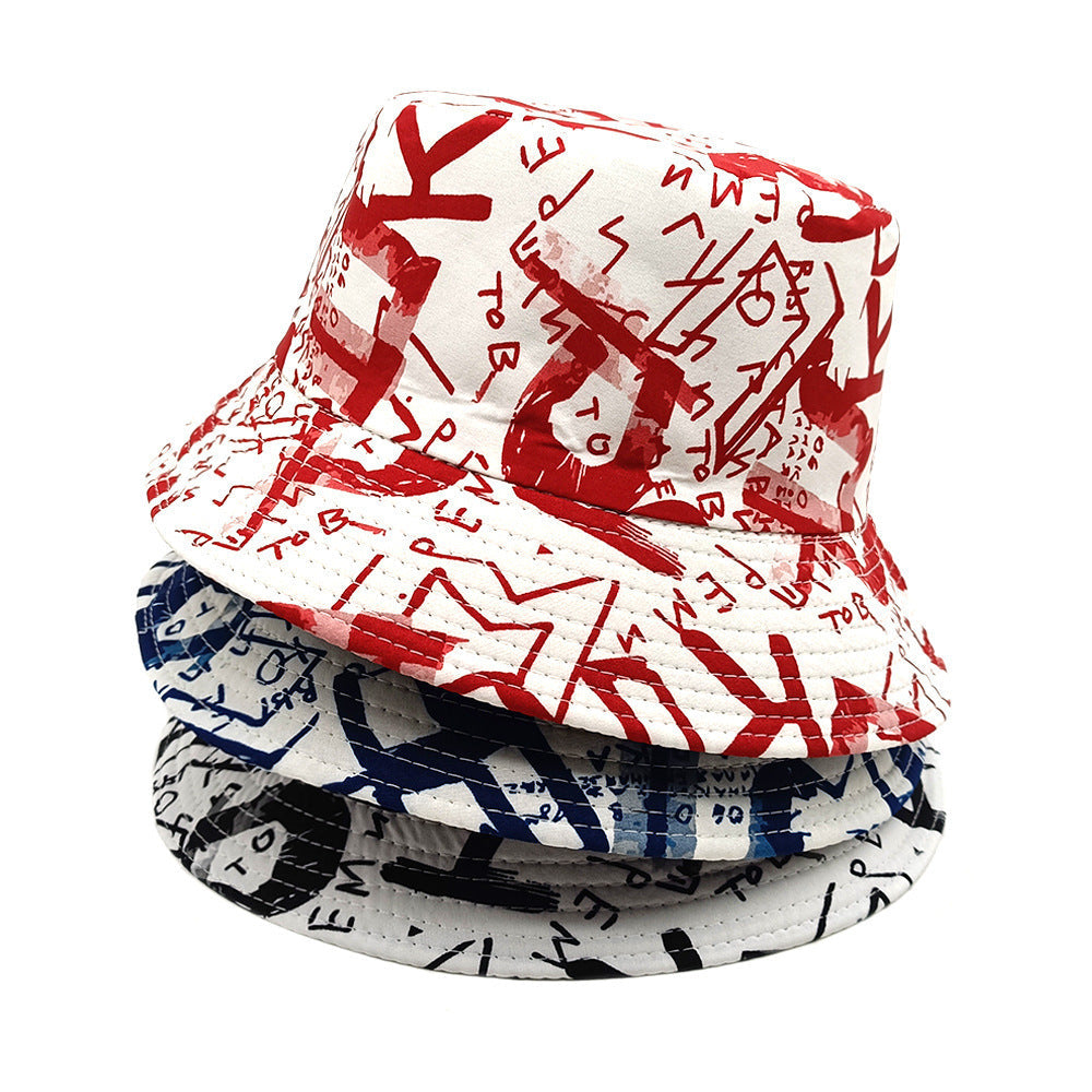Letter Graffiti Fisherman Sun Hat
