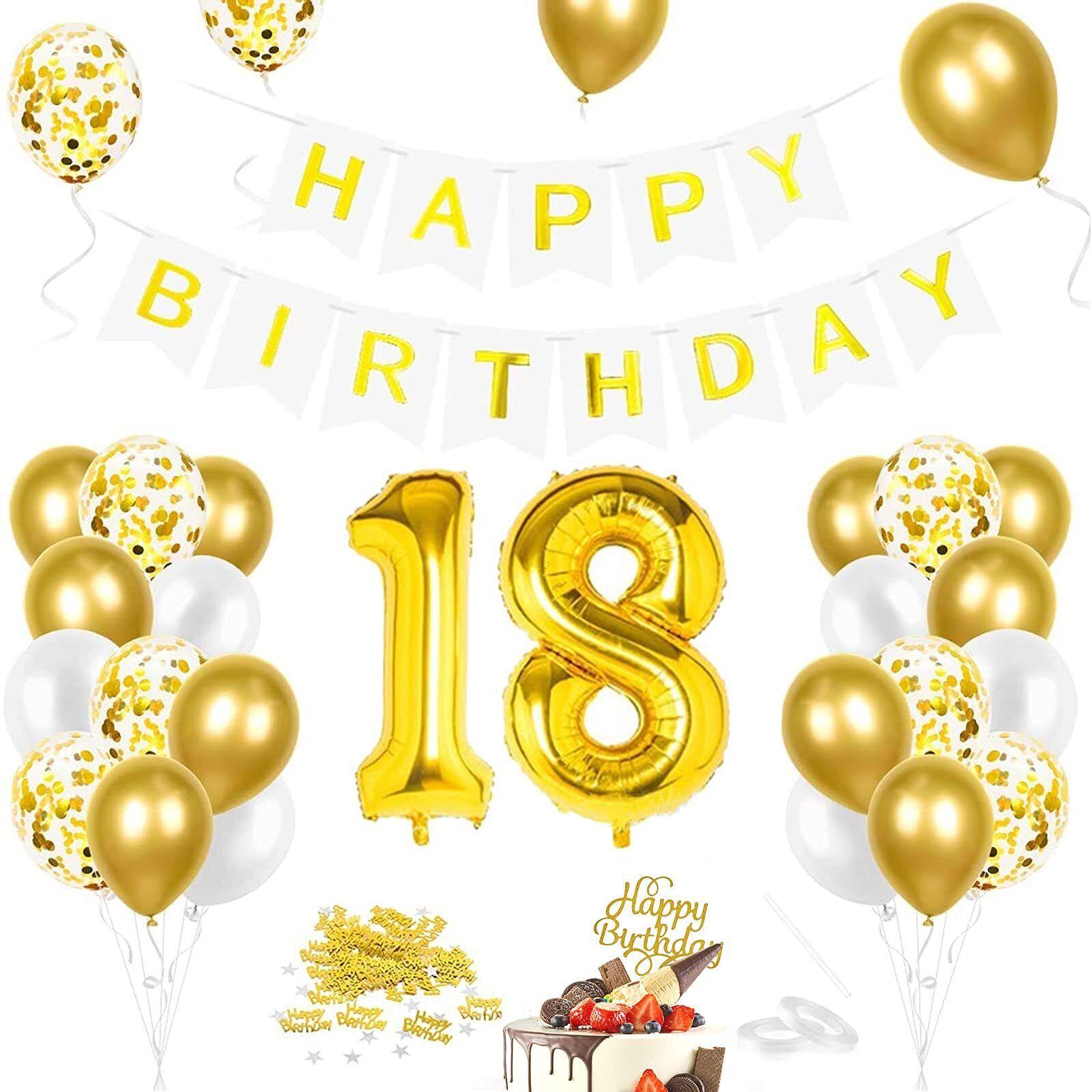 Birthday Decoration Balloon set for 18th, 21st, 30th, 40th, and 50th birthdays