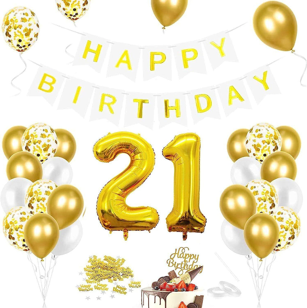 Birthday Decoration Balloon set for 18th, 21st, 30th, 40th, and 50th birthdays