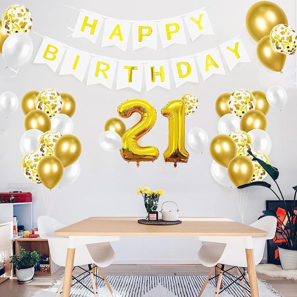 Birthday Decoration Balloon set for 18th, 21st, 30th, 40th, and 50th birthdays