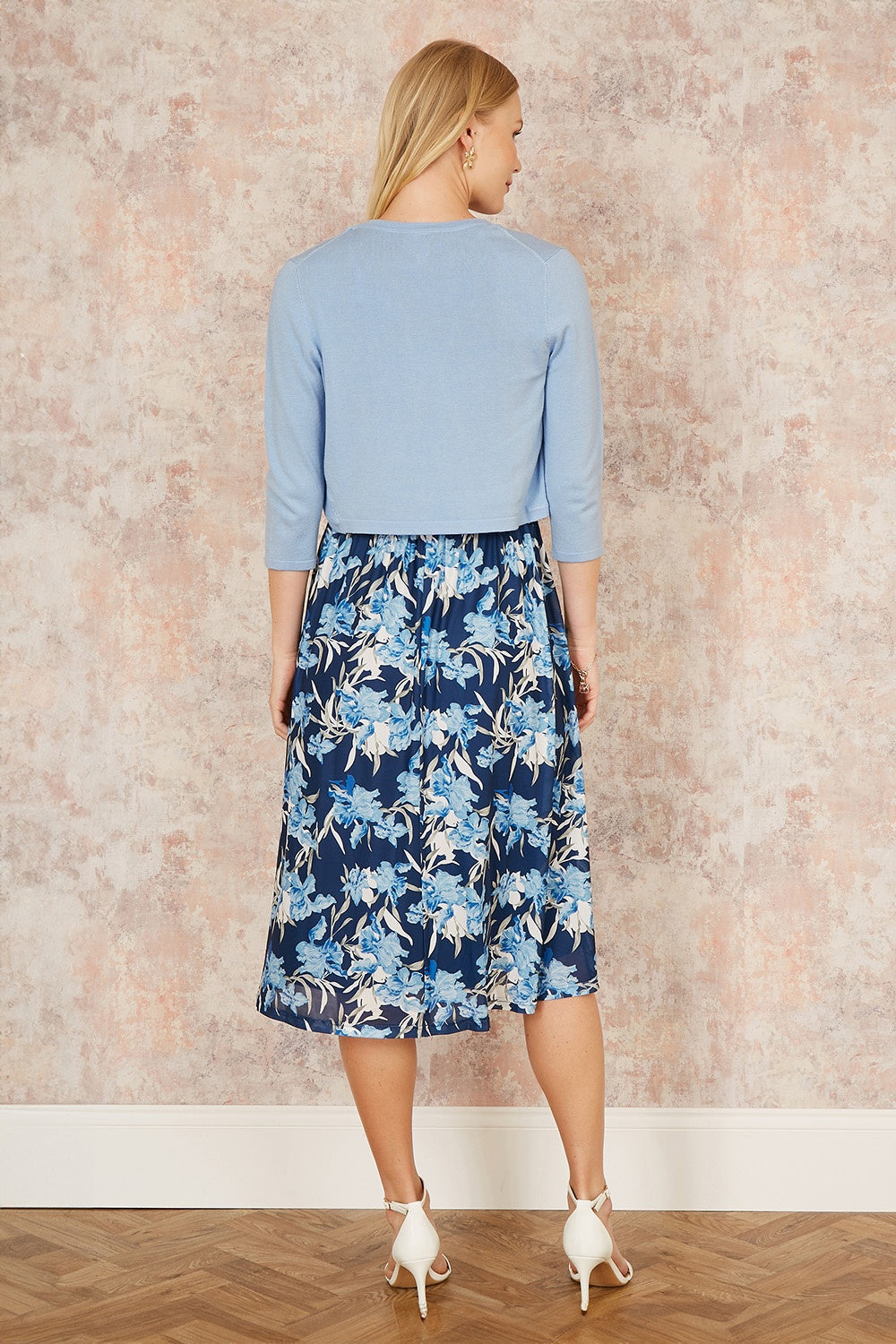Yumi Blue Knitted Curve Bolero - QHA UK