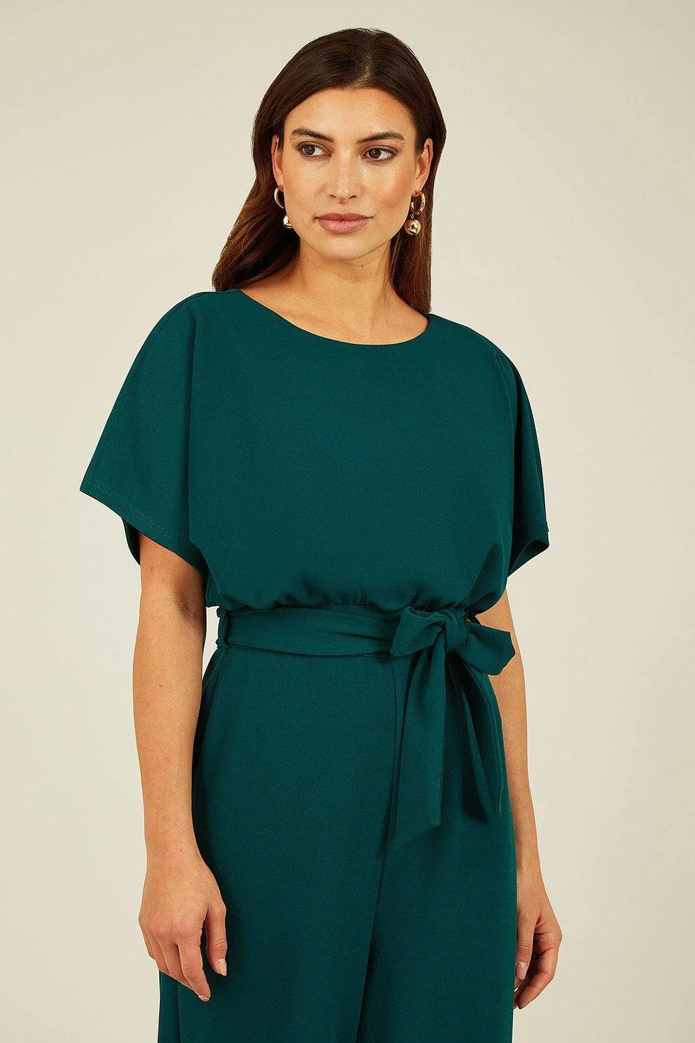 Mela Green Batwing Stretch Jumpsuit - QHA UK
