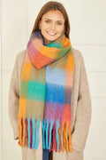 Yumi Rainbow Check Soft Scarf - QHA UK