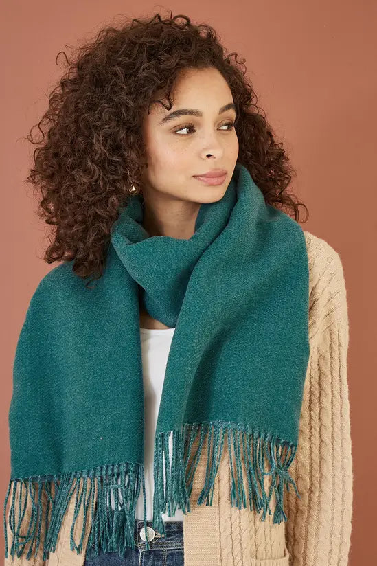 Yumi Blue Two Tone Scarf - QHA UK