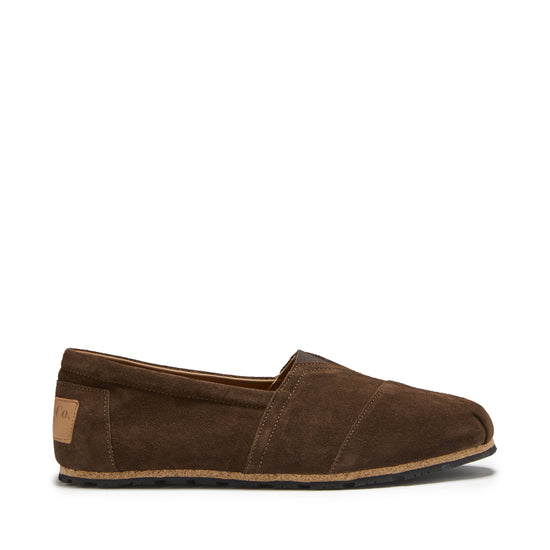 Mens Tyre Sole Espadrilles, Brown Suede Loafer - QHA UK