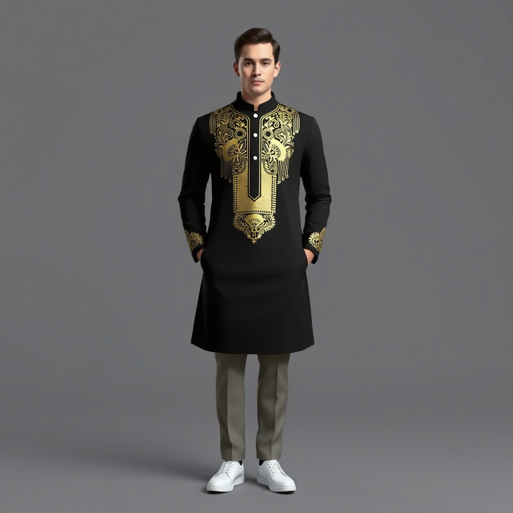 Men's African Printed Long Shirt