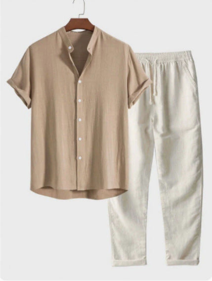 Men's Casual Short Sleeve Shirt & Pants