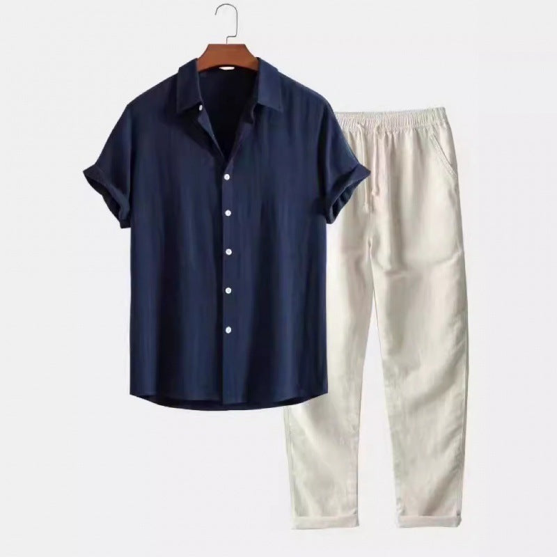 Men's Casual Short Sleeve Shirt & Pants