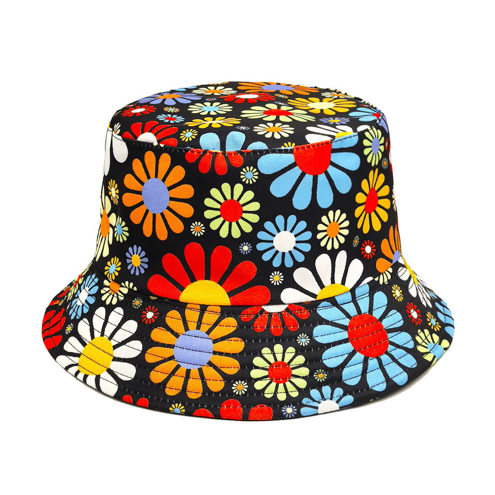 Men’s Colourful Floral Bucket Hat, Sun Hat