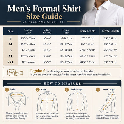 Springfield Mens Plain Formal Shirt Regular Fit Easy Iron Polycotton Workwear