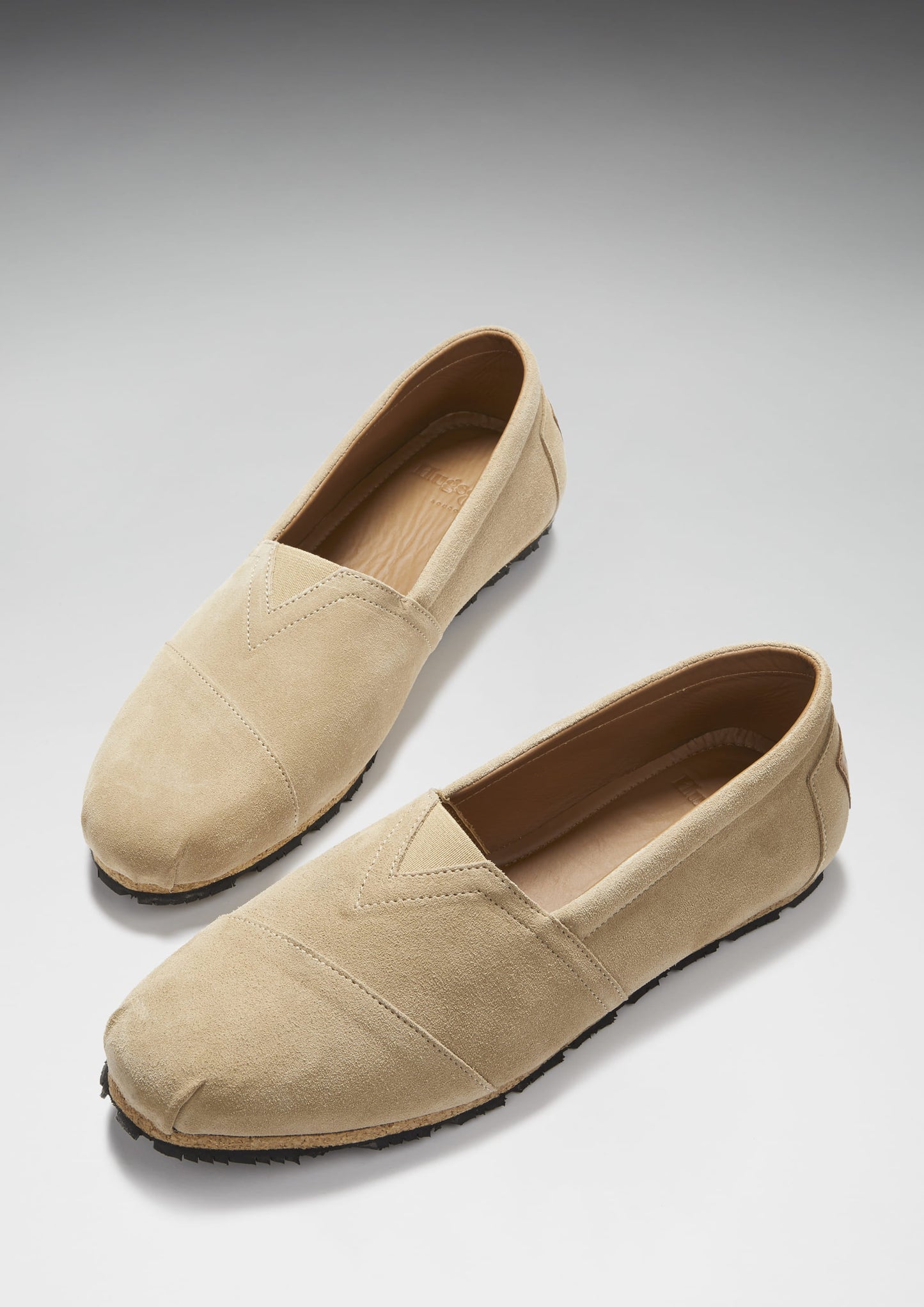 Mens Tyre Sole Espadrilles, taupe suede - QHA UK