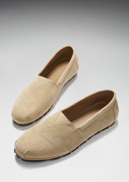 Mens Tyre Sole Espadrilles, taupe suede - QHA UK