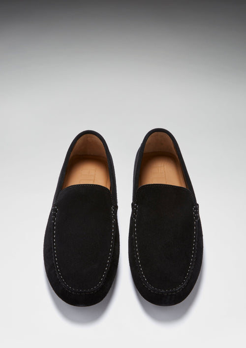 Driving Loafers, black suede - QHA UK