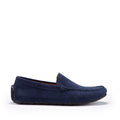 Mens Tyre Sole Driving Loafers, navy blue suede - QHA UK