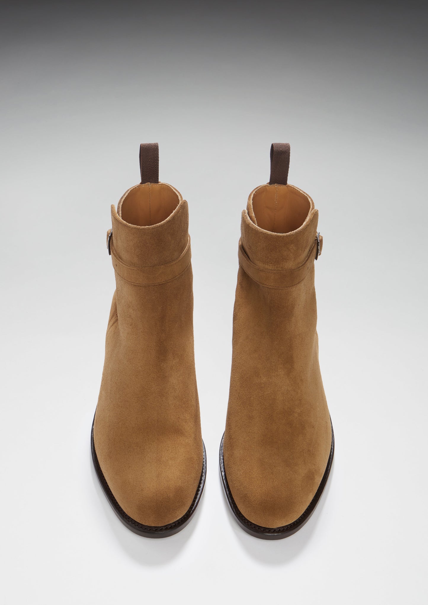 Tobacco Suede Jodhpur Boots, Welted Leather Sole - QHA UK