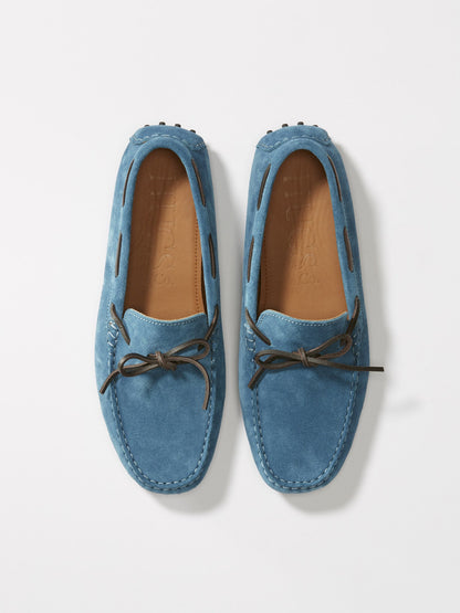 Hugs & Co Mens Petrol Blue Suede Laced Driving Loafers UK 7-14 product image 7