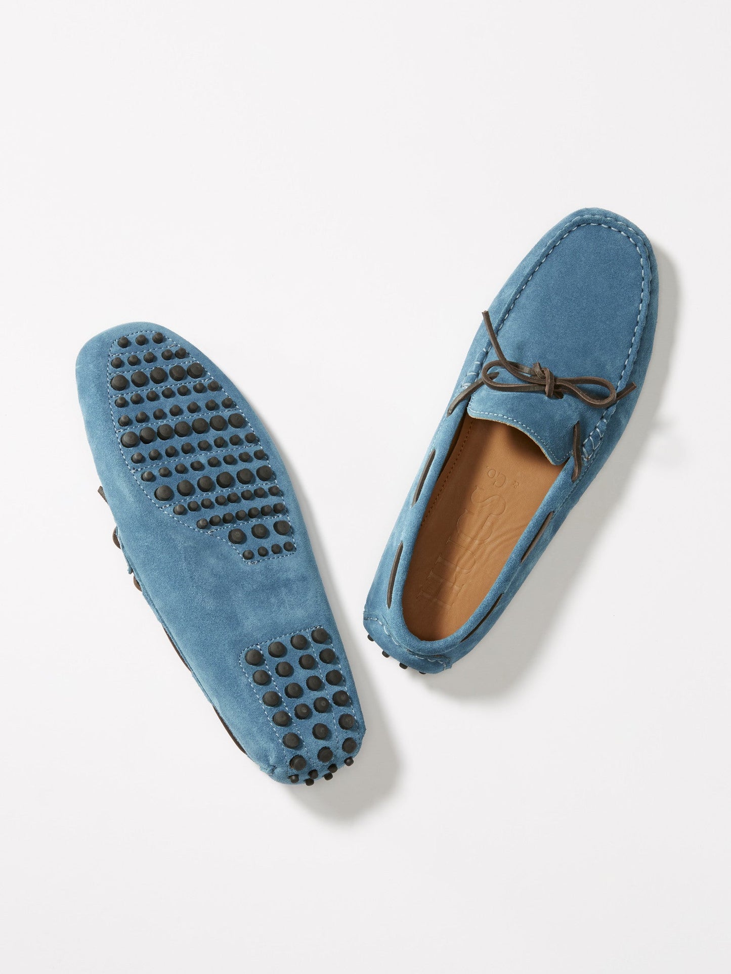 Hugs & Co Mens Petrol Blue Suede Laced Driving Loafers UK 7-14 product image 8