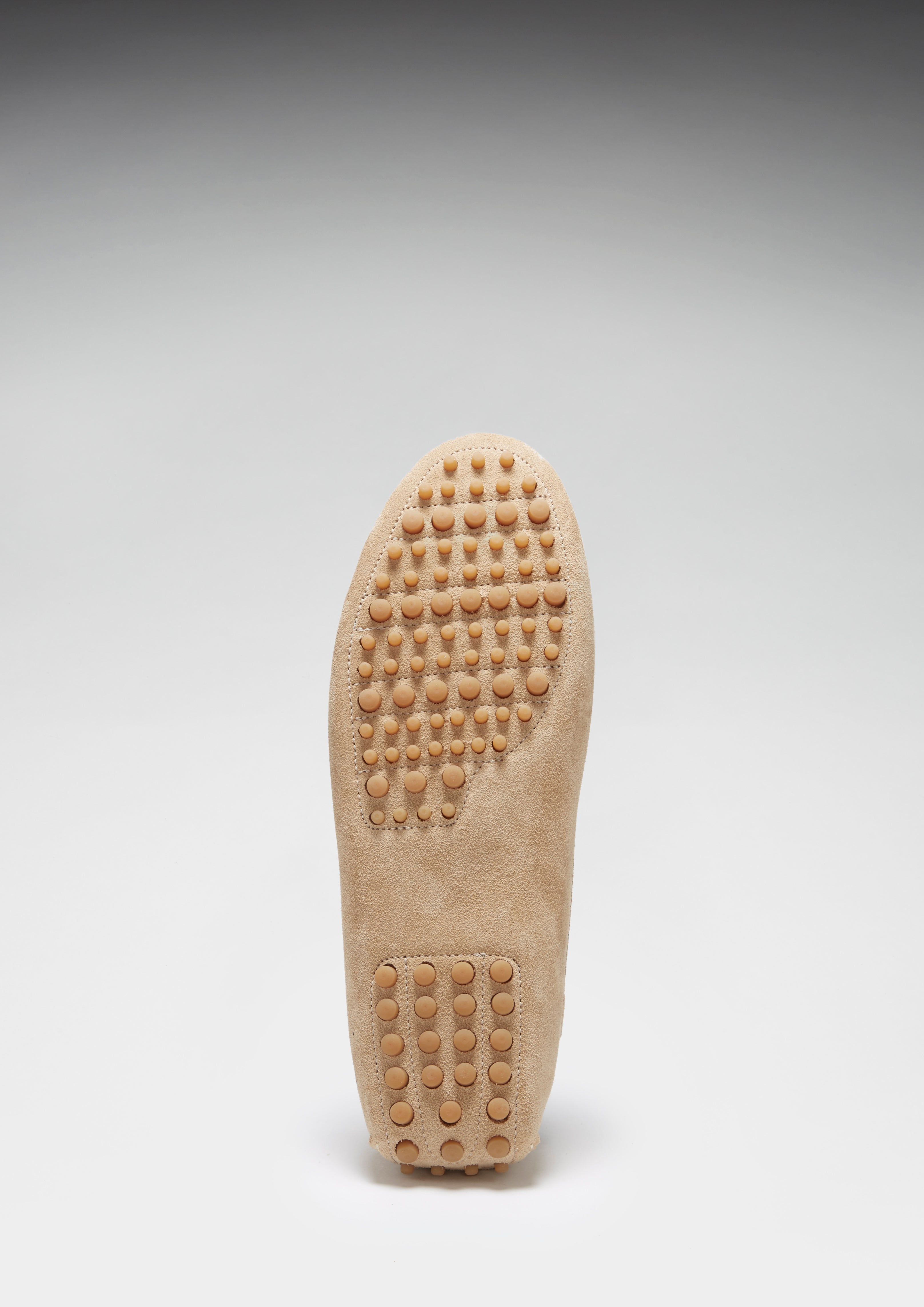 Laced Driving Loafers, taupe suede