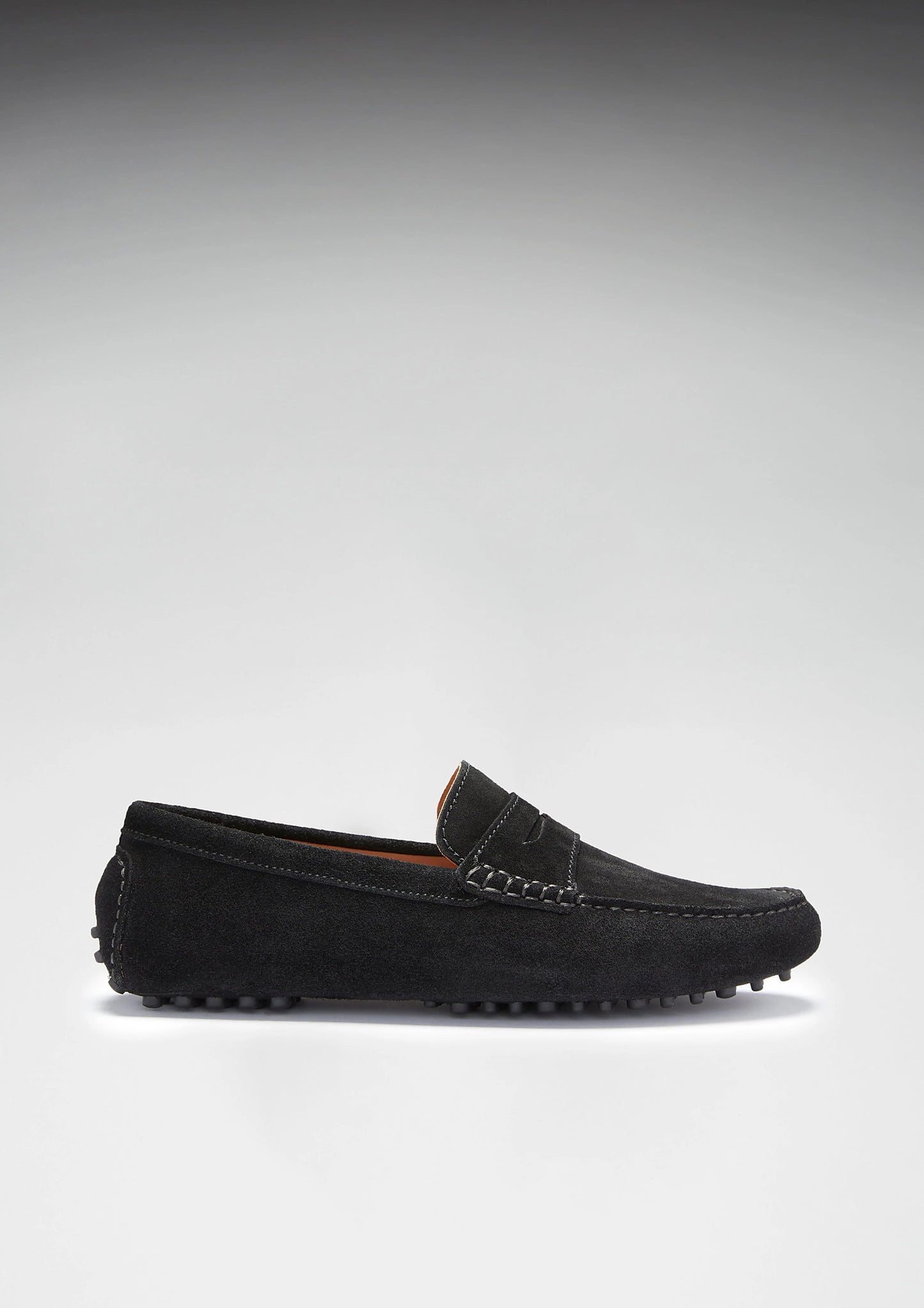Hugs & Co Mens Penny Driving Loafers Black Suede UK 7-14 product image 3