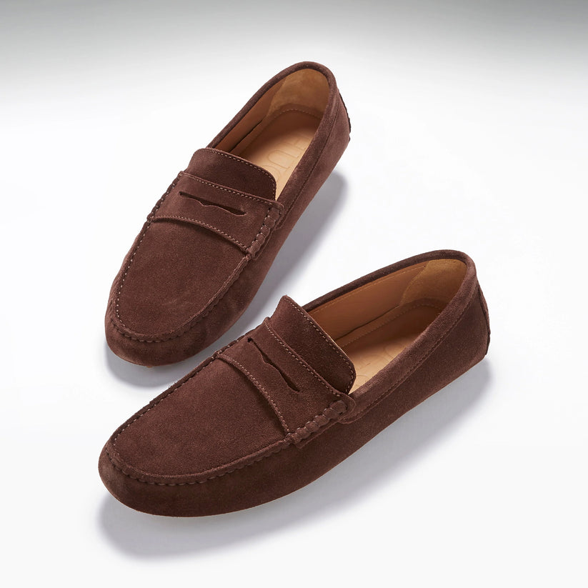 Hugs & Co Mens Brown Suede Penny Driving Loafers UK 7-14 product image 5