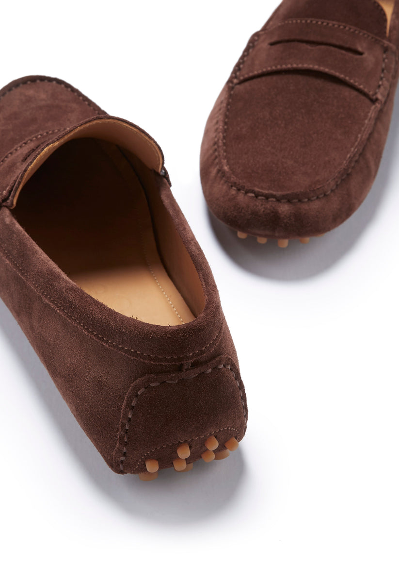 Hugs & Co Mens Brown Suede Penny Driving Loafers UK 7-14 product image 3