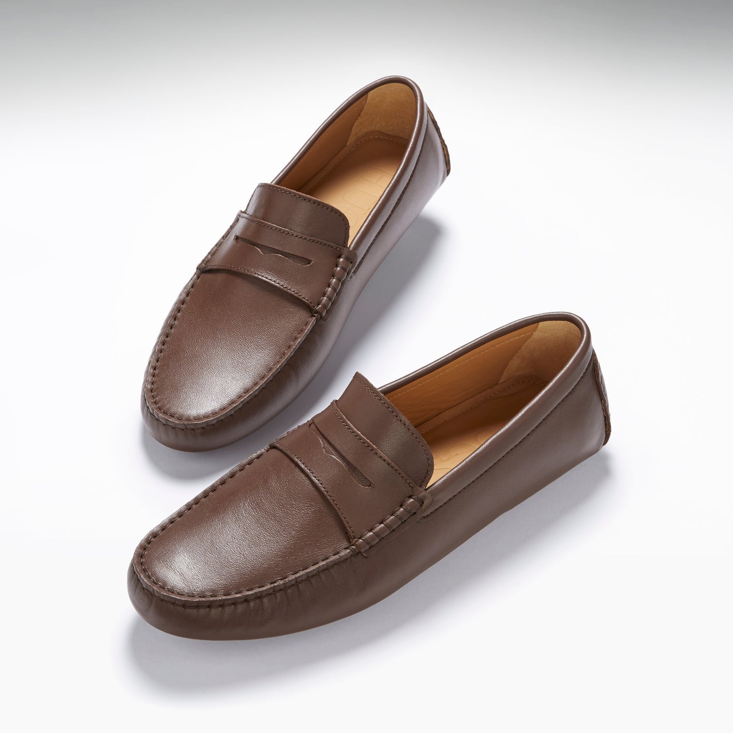 Penny Driving Loafers, brown leather - QHA UK