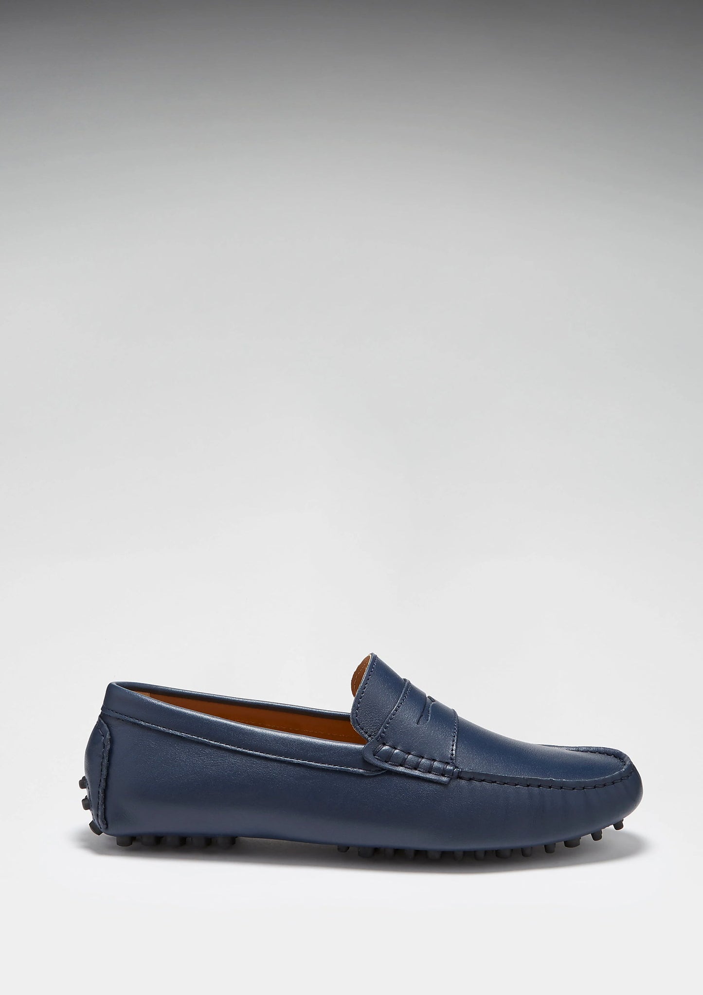 Hugs & Co Mens French Navy Full Grain Leather Penny Loafers UK 7-14 product image 8