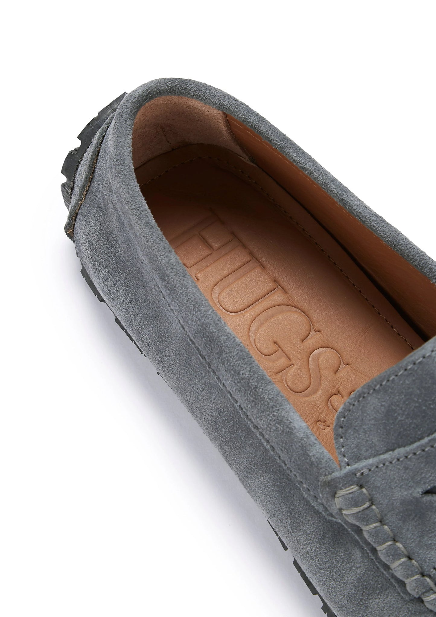 Hugs & Co Mens Ts1 Slate Grey Italian Suede Tyre Sole Loafers UK 7-14 product image 4