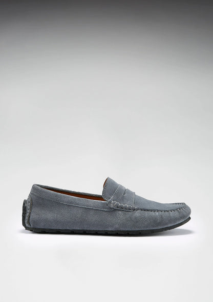 Hugs & Co Mens Ts1 Slate Grey Italian Suede Tyre Sole Loafers UK 7-14 product image 3