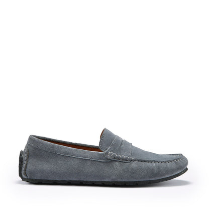 Hugs & Co Mens Ts1 Slate Grey Italian Suede Tyre Sole Loafers UK 7-14 product image 1