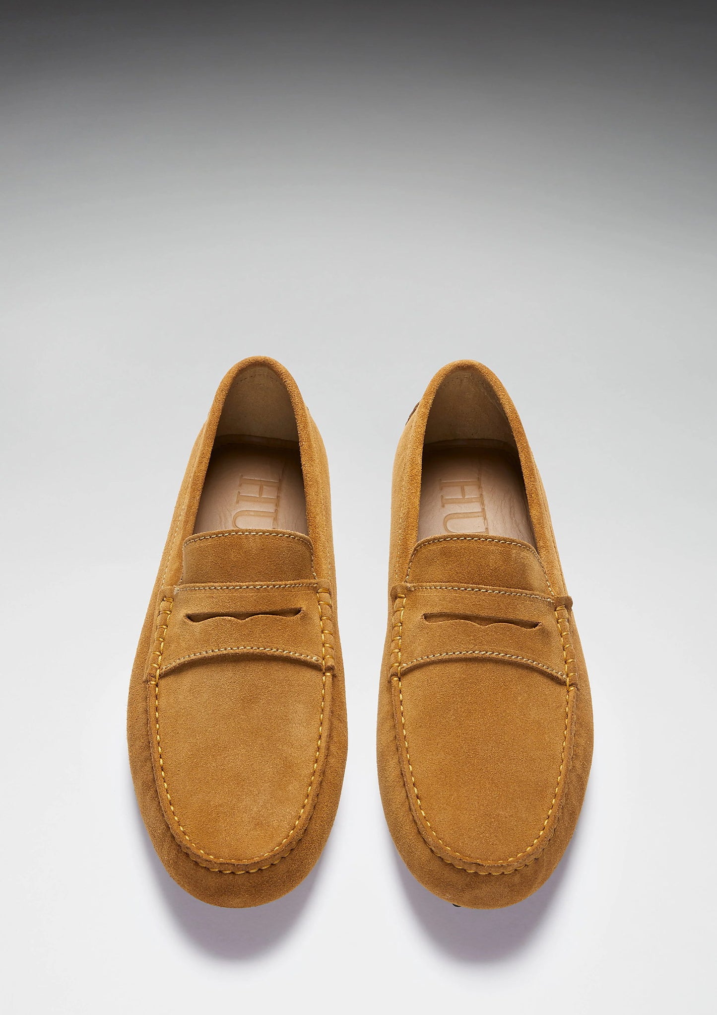 Hugs & Co Mens Tobacco Italian Suede Penny Loafers UK 7-14 product image 3