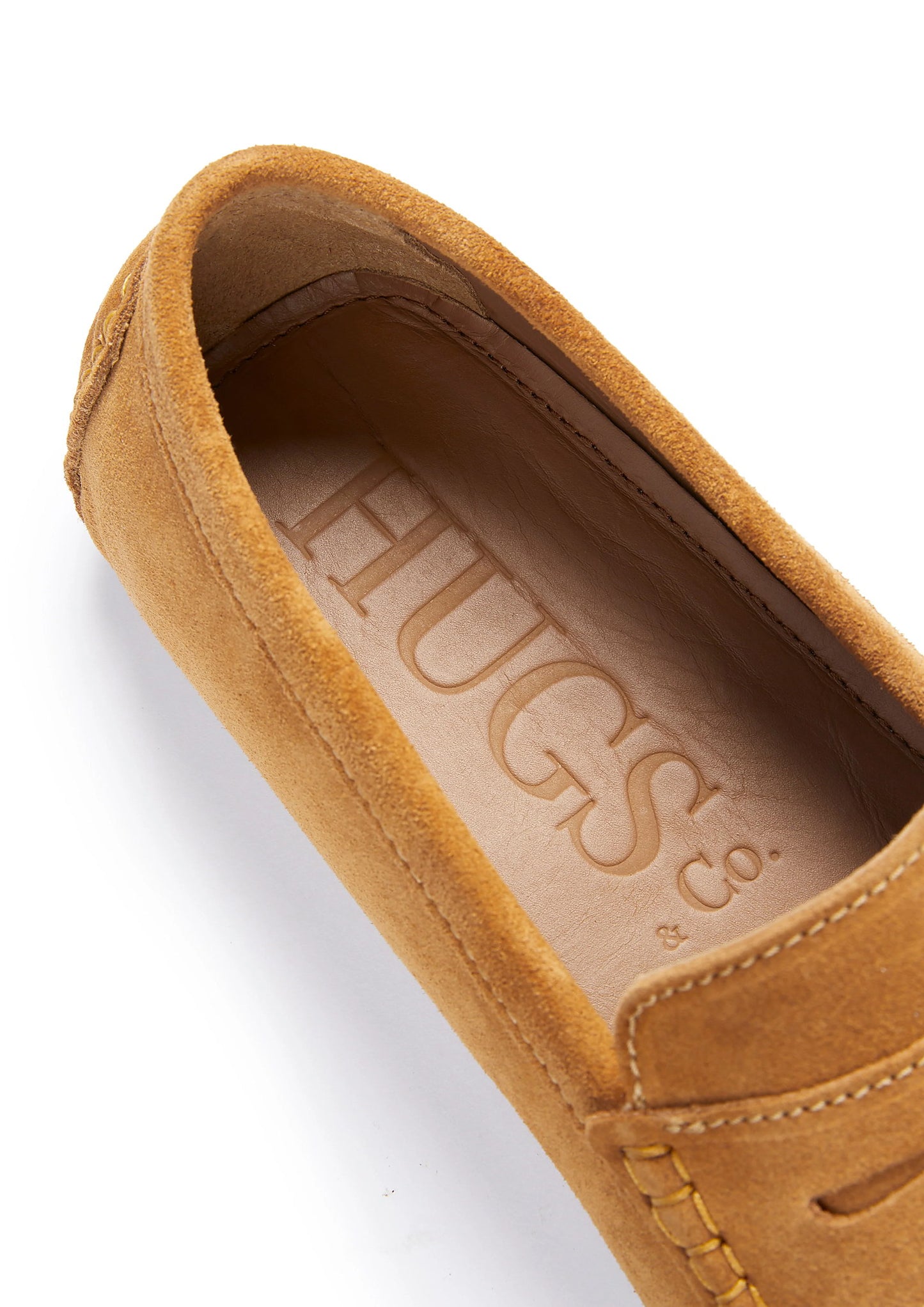 Hugs & Co Mens Tobacco Italian Suede Penny Loafers UK 7-14 product image 7