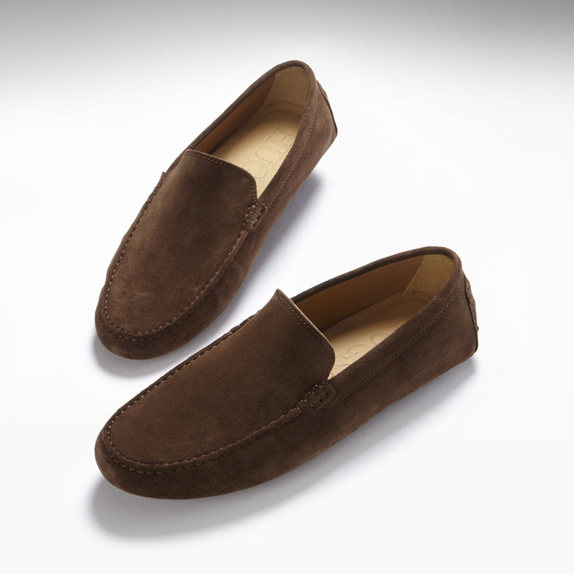 Hugs & Co Mens Brown Italian Suede Contemporary Loafers UK 7-14 product image 2